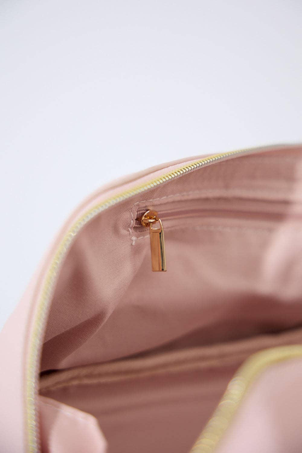 Vegan PU Leather Cosmetic Beauty Bag - Set Of 3 - Light Pink