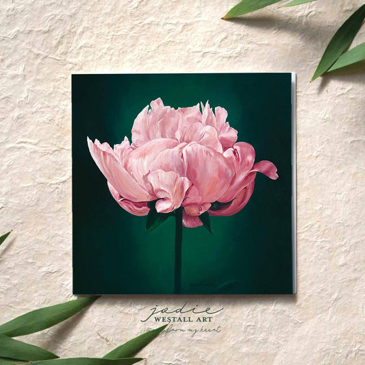 Hope Peony - Peony Flower Greeting Card