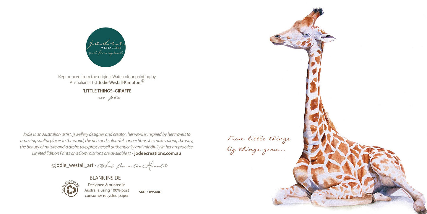 Baby Giraffe - Card