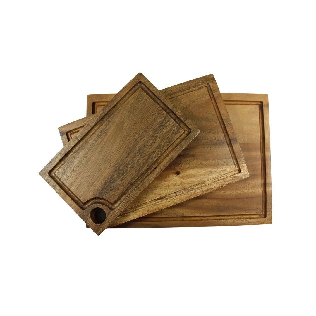 Acacia Rectangle Boards W Hole+Track