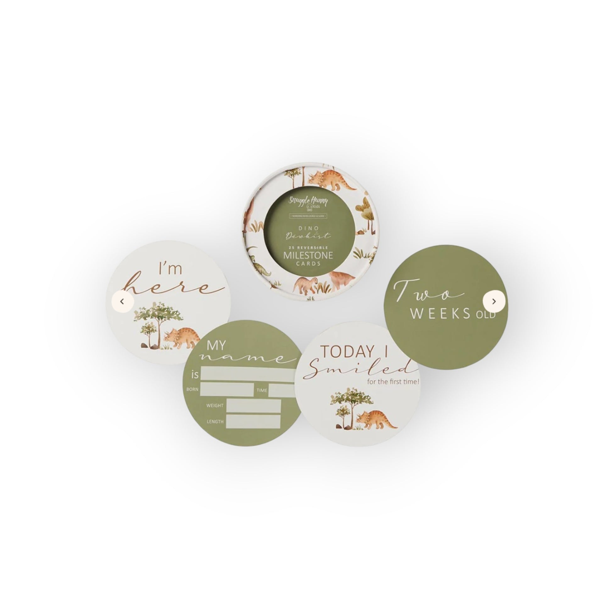 dino themed milestone cards