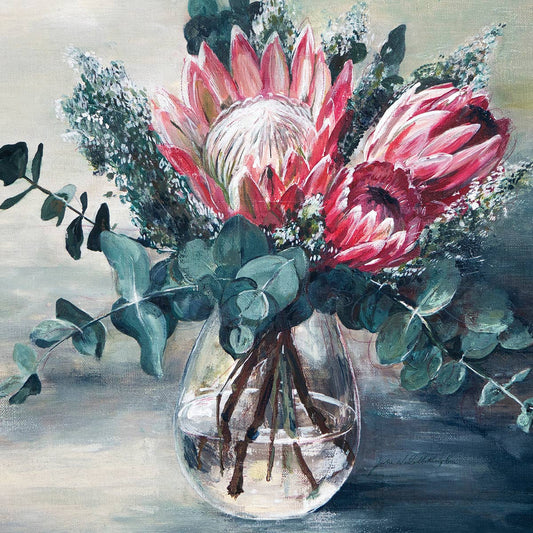 ‘King of the Vase’ King Proteas - Greeting Card