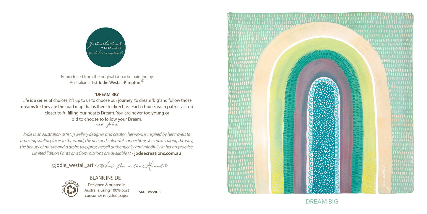 ‘Dream Big’ Rainbow - Greeting Card