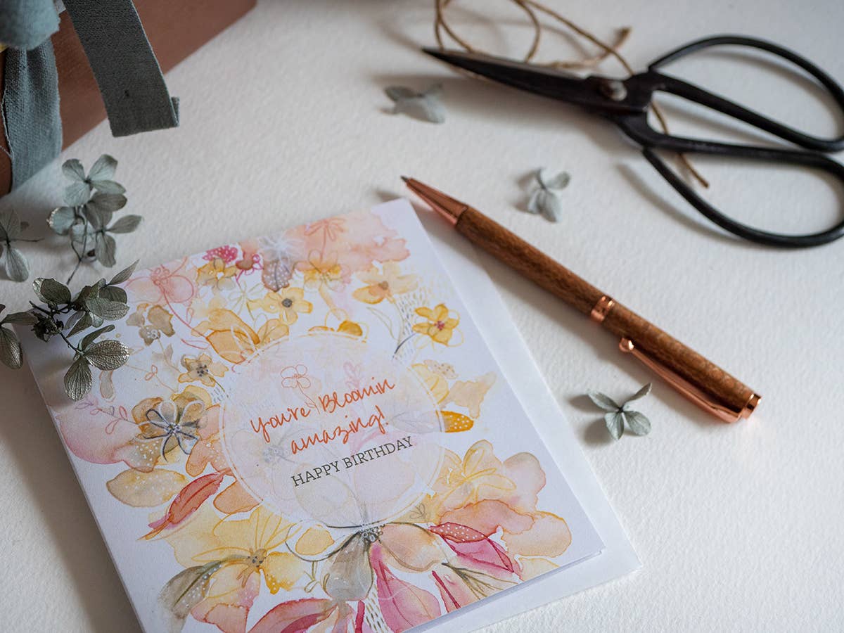 ‘Bloomin Amazing’ Happy Birthday - Greeting Card