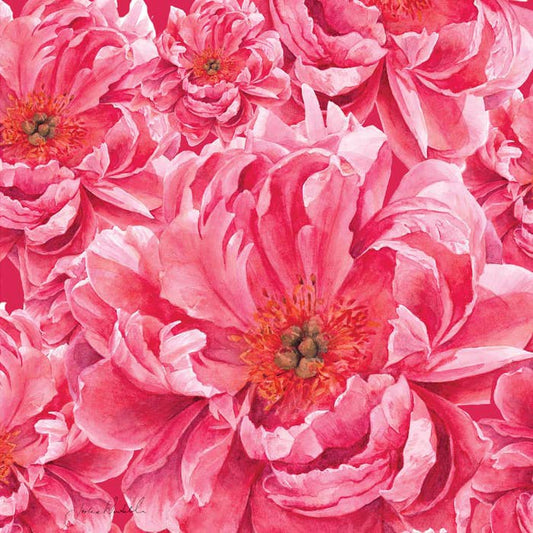 Peony Party - Floral Watercolour Painted Greeting Card