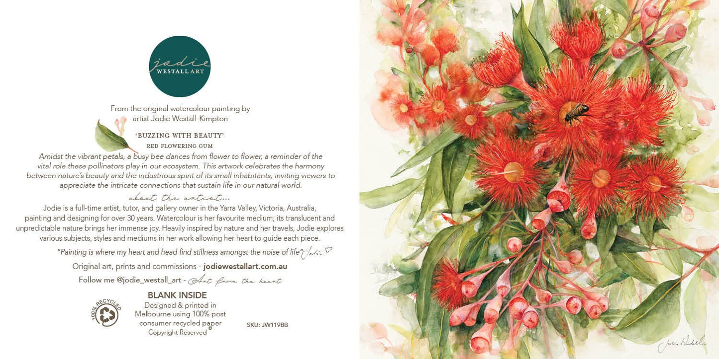 'Buzzing with beauty' - Greeting card
