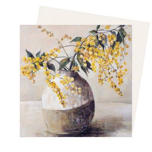 'Pot of Gold' Australian Wattle - Greeting card