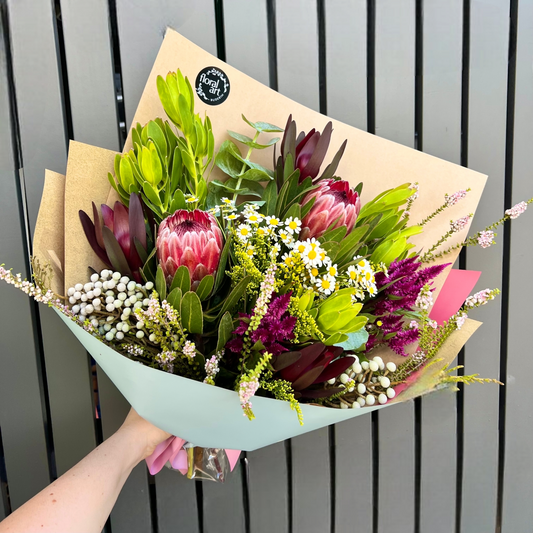 Australian native flowers in a bouquet