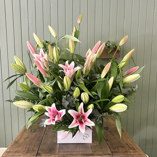 Lilies in a box