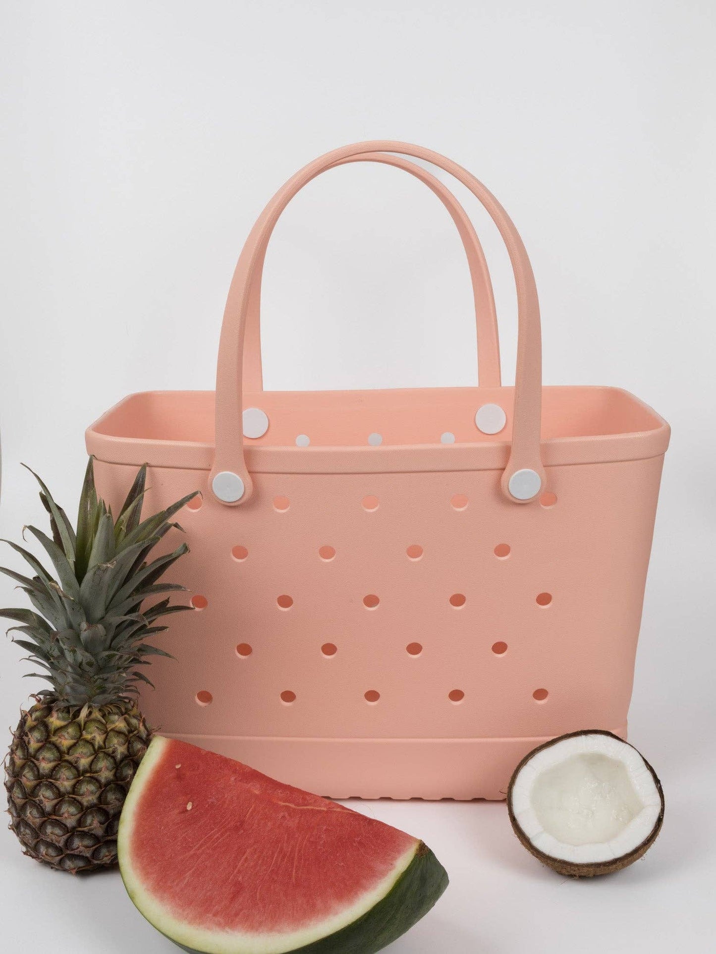 Aloha Vegan Tote Beach Bag - Peach - Large