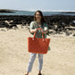 Aloha Vegan Tote Bag - Orange - Large