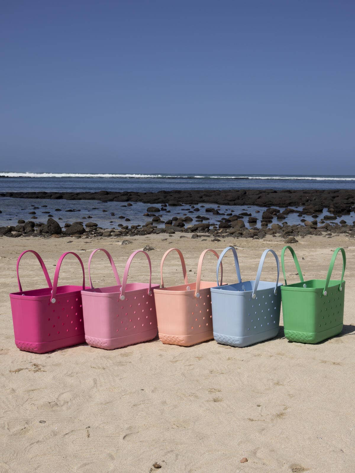 Aloha Vegan Tote Beach Bag - Peach - Large