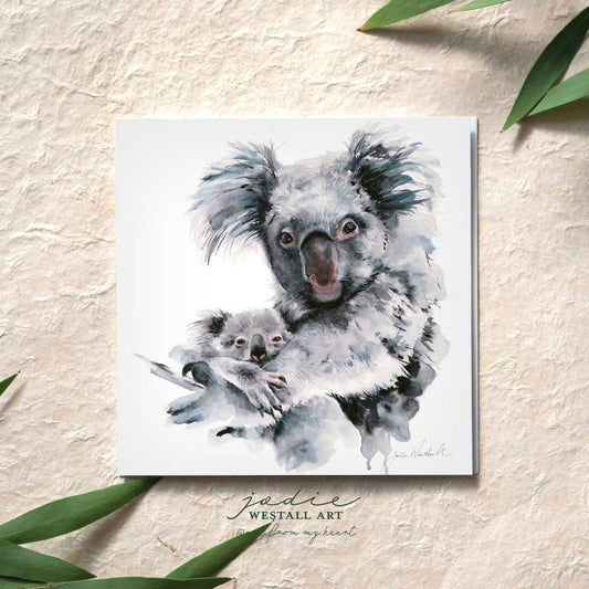 Koala Cuddles - Koala Mum and baby Greeting Card