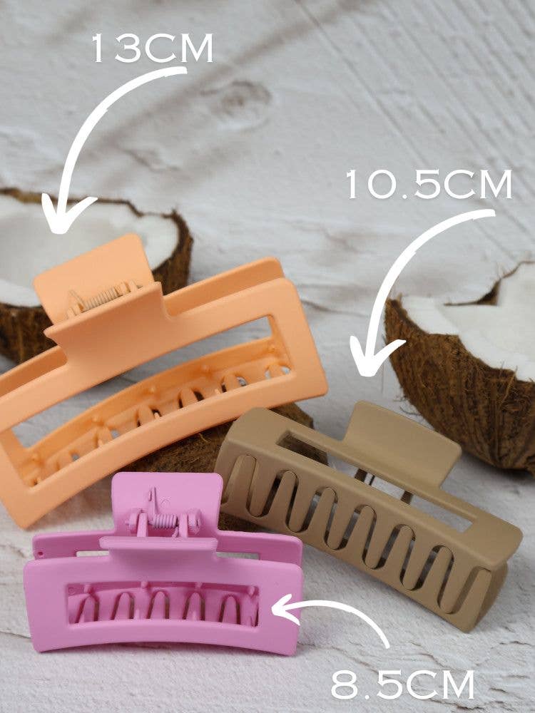 Claw Clip -- Elongated Rectangle - Sage