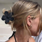 Claw Clip - Flower - Black
