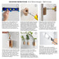 Wooden Test Tube Plant Holder. Plant Propagation Wall Hanger