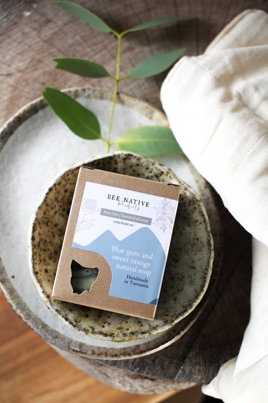 Blue gum and sweet orange natural soap