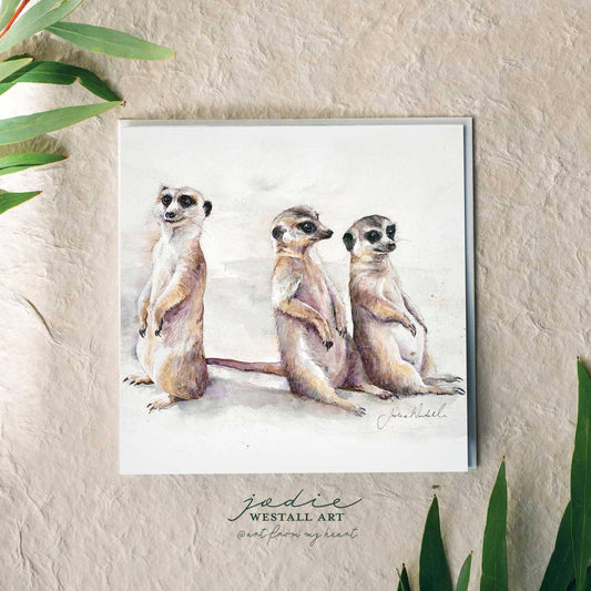 'Family Matters' Meerkats - Greeting card