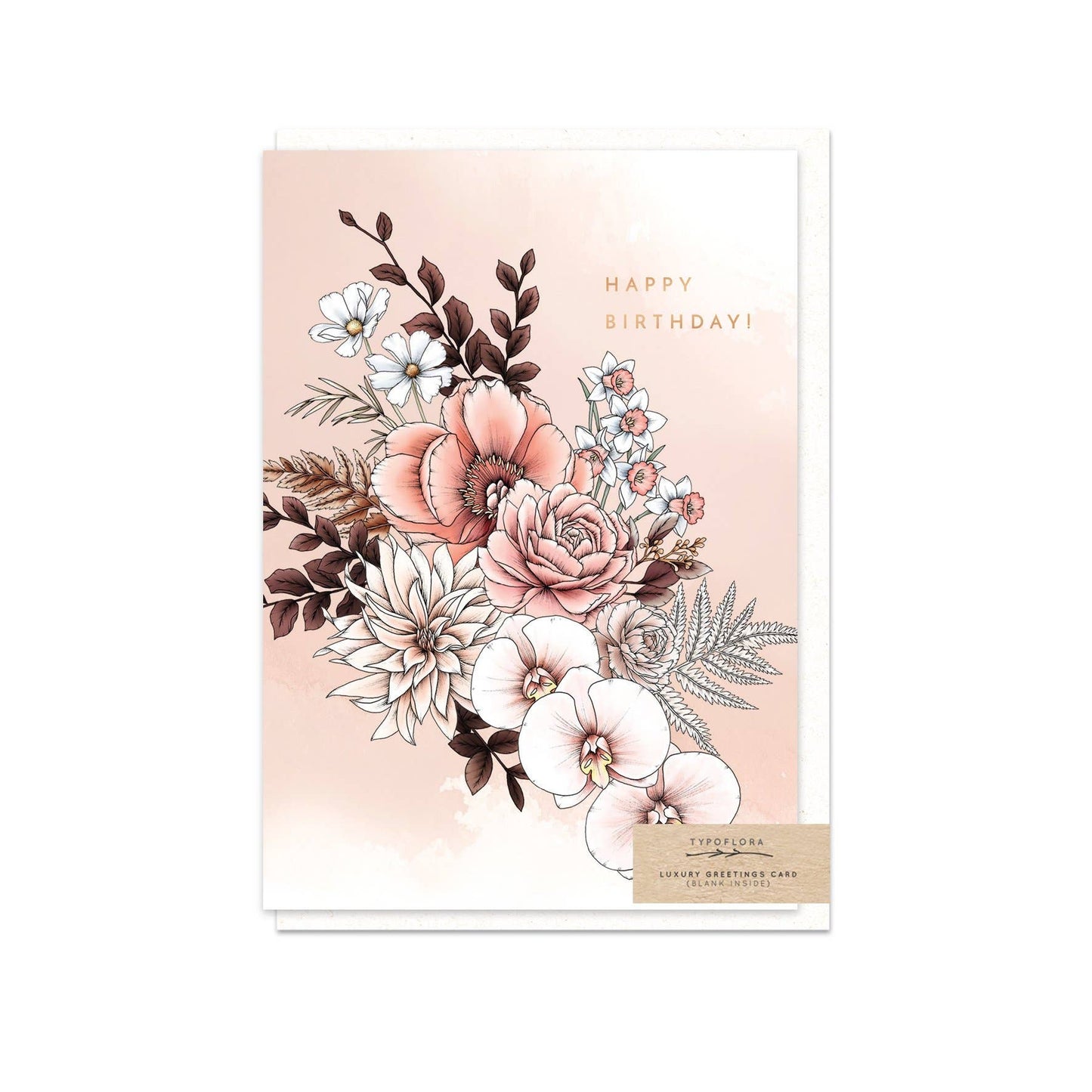 Peony Happy Birthday Card