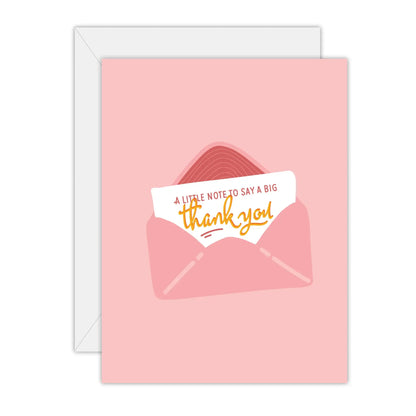 A Little Note to Say a Big Thank You - Greeting Card