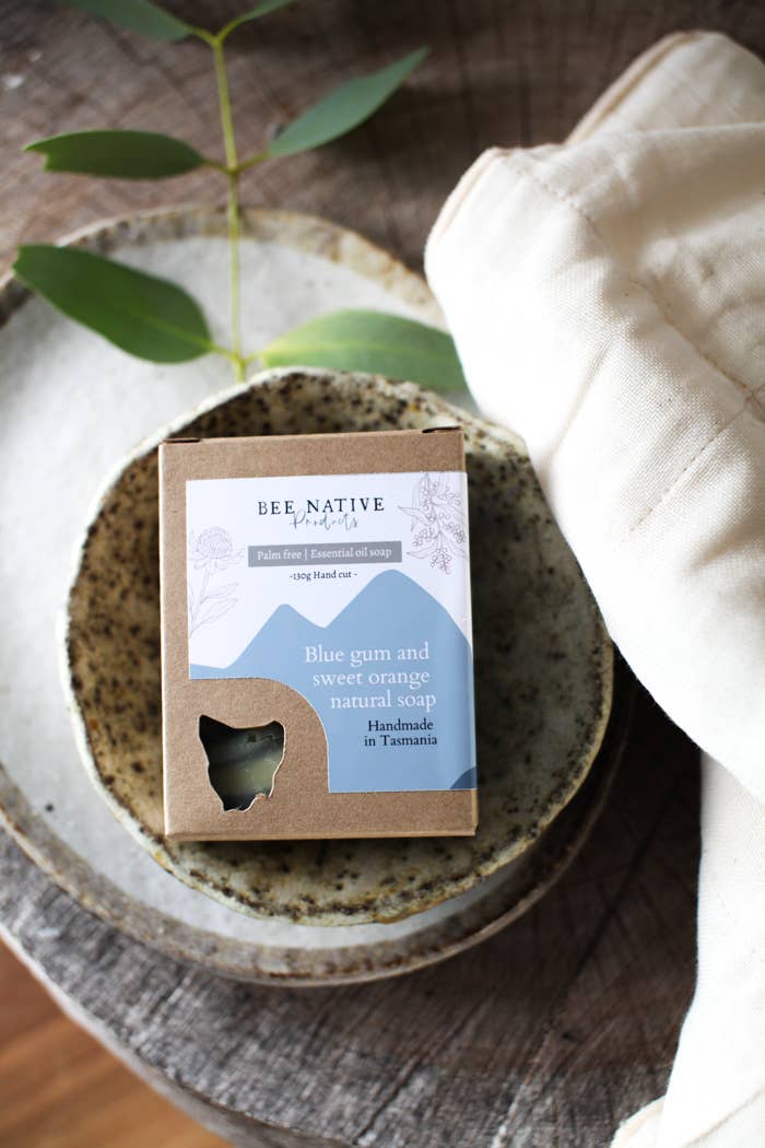 Blue gum and sweet orange natural soap