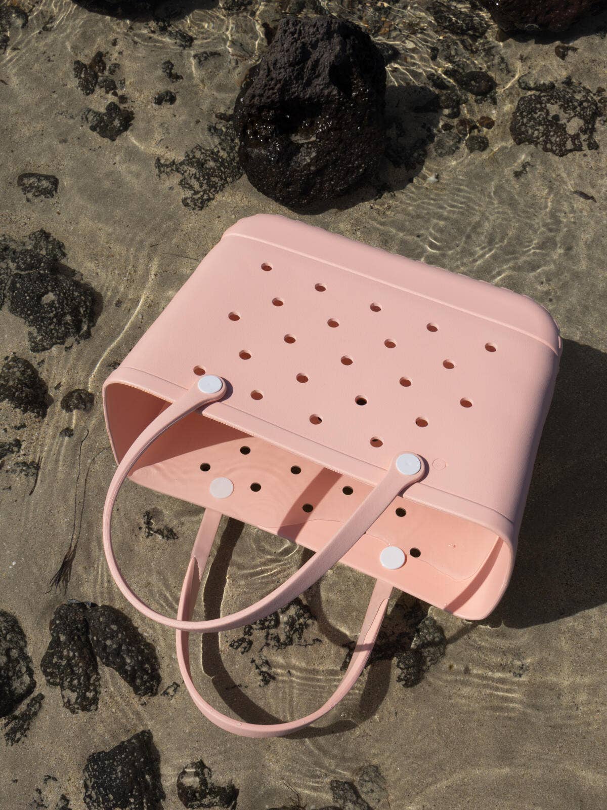 Aloha Vegan Tote Beach Bag - Peach - Large