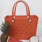 Aloha Vegan Tote Bag - Orange - Large