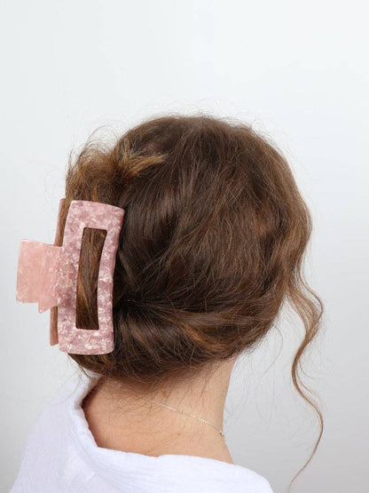 Claw Clip - Jumbo Elongated Rectangle - Baby Pink