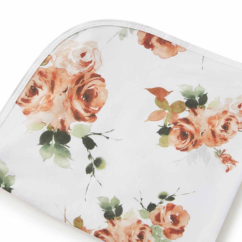 Rosebud Baby Jersey Wrap & Topknot Set