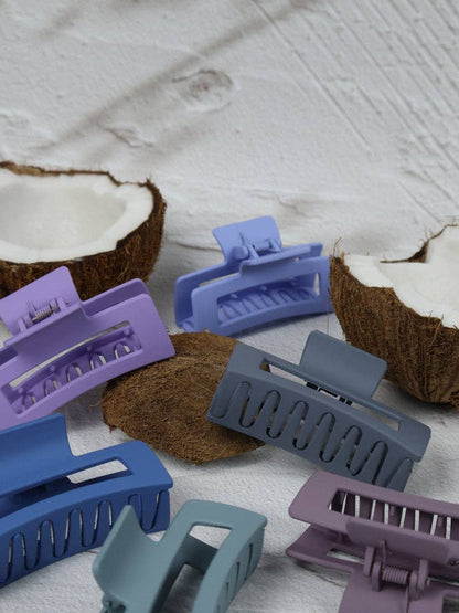 Claw Clip -- Elongated Rectangle - Cornflower Blue