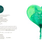 Green Love Heart - Greeting Card
