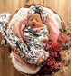Baby swaddle wrap Australian flora print