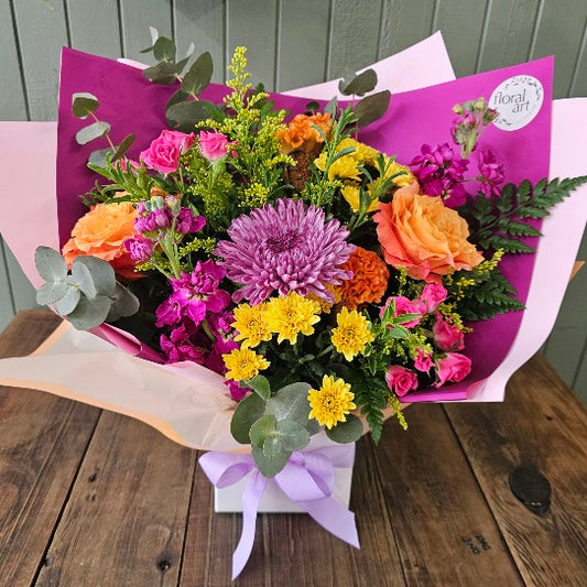 Bright Boxed Flower Arrangement