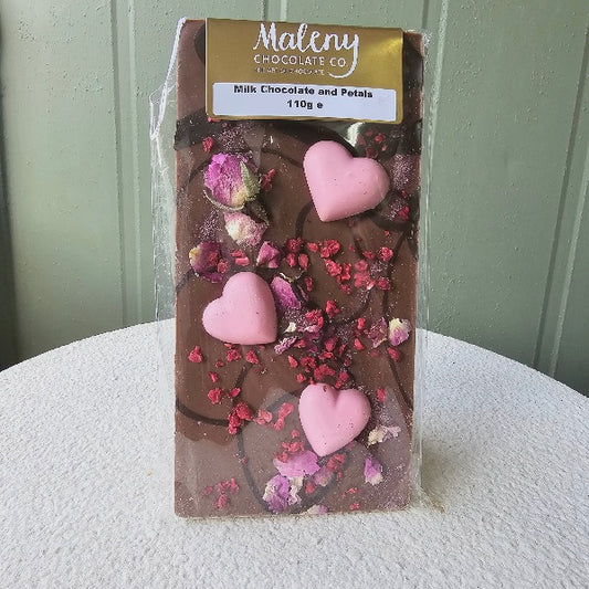 Chocolate with hearts and Petals
