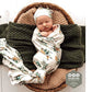 Baby swaddle wrap bee print