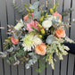 peach yellow and pink bouquet