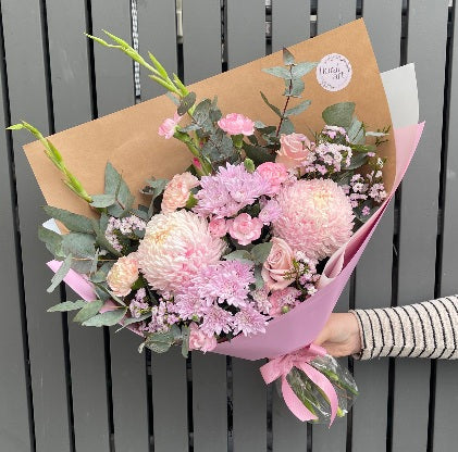 pink and pastel bouquet