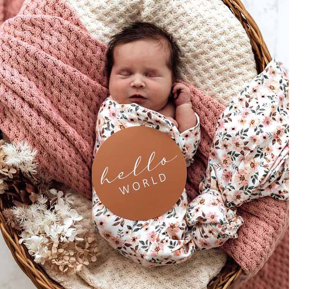 baby swaddle wrap floral print