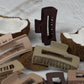 Claw Clip -- Medium Elongated Rectangle - Biscuit