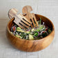 Acacia Round End Salad Hands