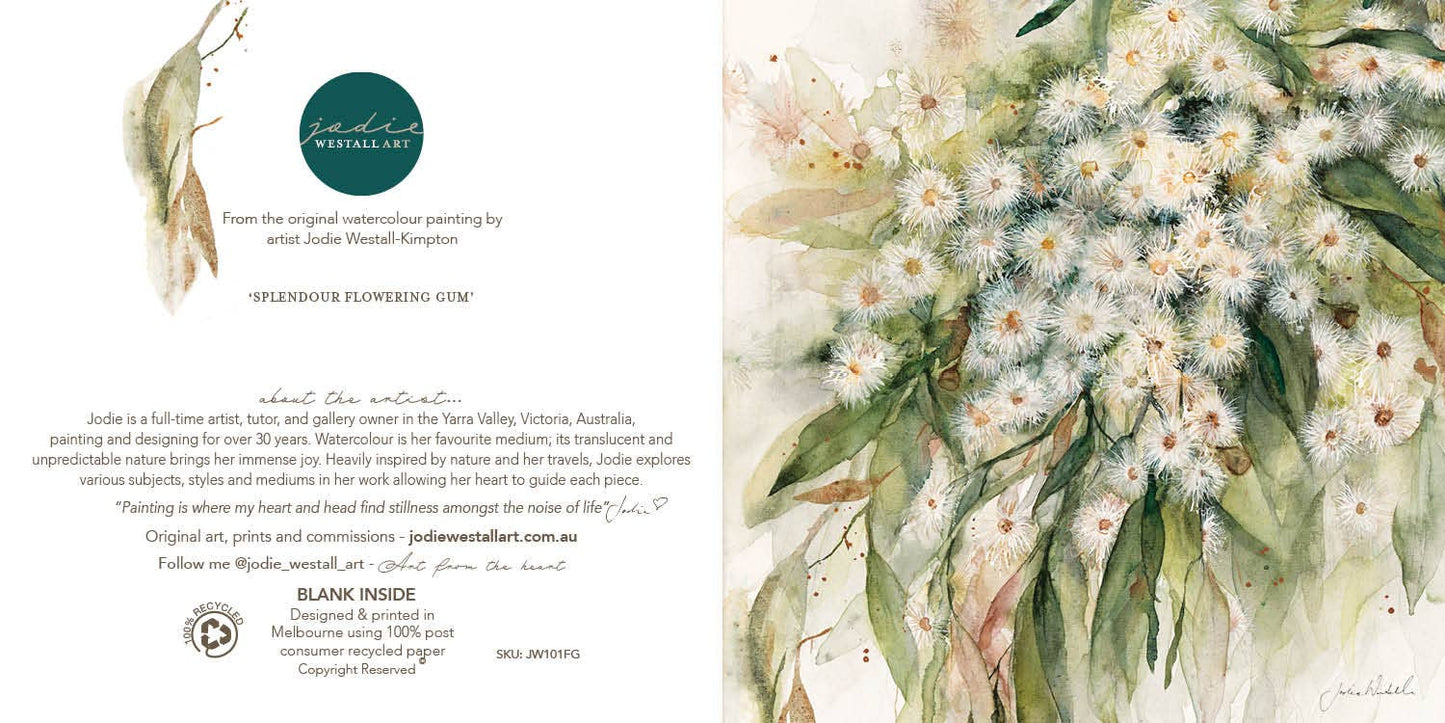 'Splendour flowering gum' - Greeting card