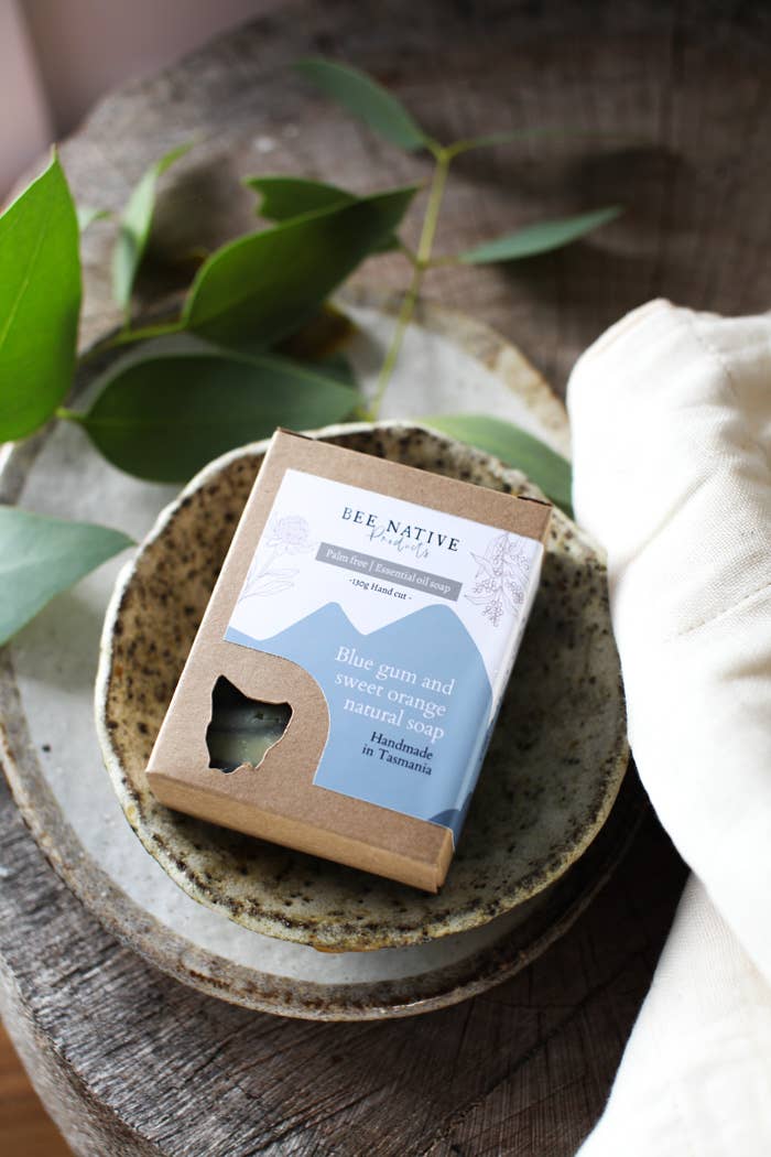 Blue gum and sweet orange natural soap
