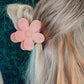 Claw Clip -- Flower - Peach