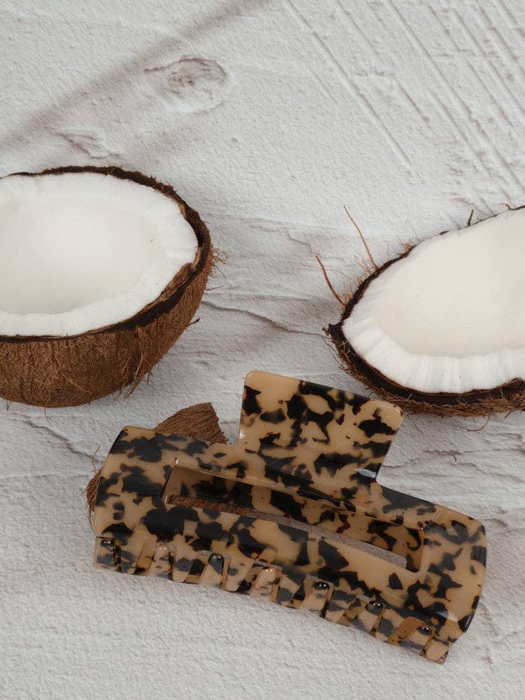 Claw Clip - Jumbo Elongated Rectangle - Tort