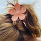Claw Clip -- Flower - Peach