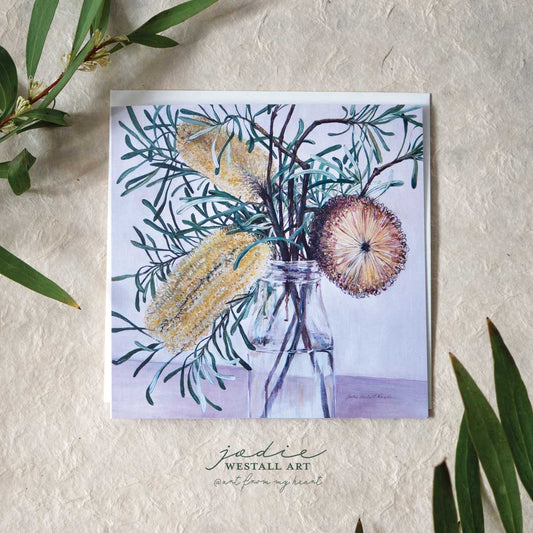 Banksia Delight - Greeting Card
