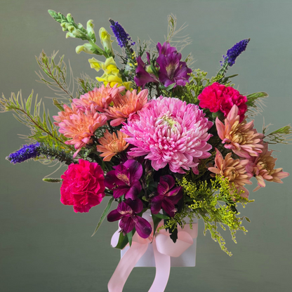 Bright Boxed Flower Arrangement